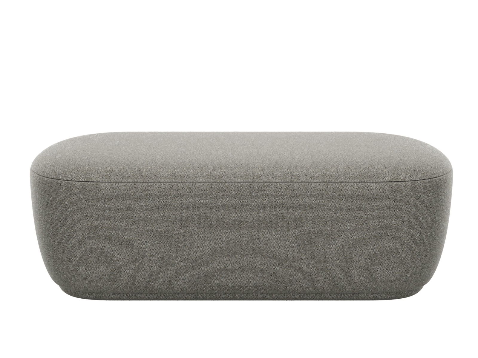 Stylischer moderner grauer Ottoman mit einem eleganten Design für zeitgenössische Innenräume.