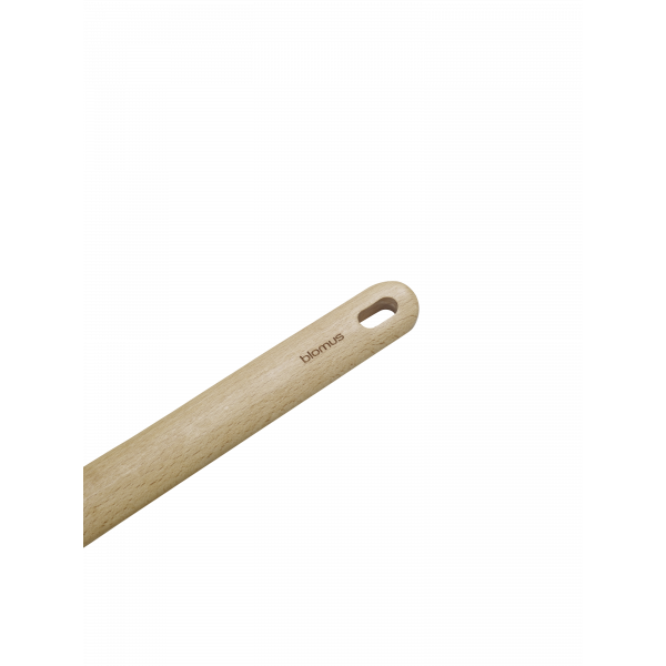 Umweltfreundlicher Holzlöffel mit natürlichem Finish und einem Aufhängehole für einfache Aufbewahrung.