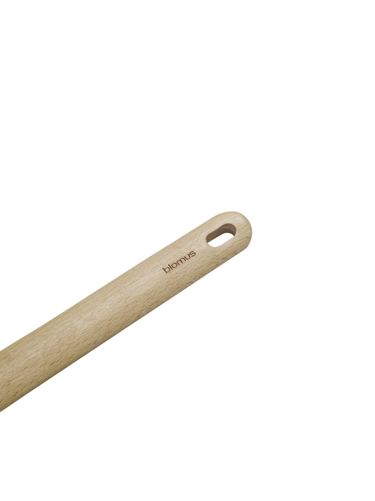 Umweltfreundlicher Holzlöffel mit natürlichem Finish und einem Aufhängehole für einfache Aufbewahrung.