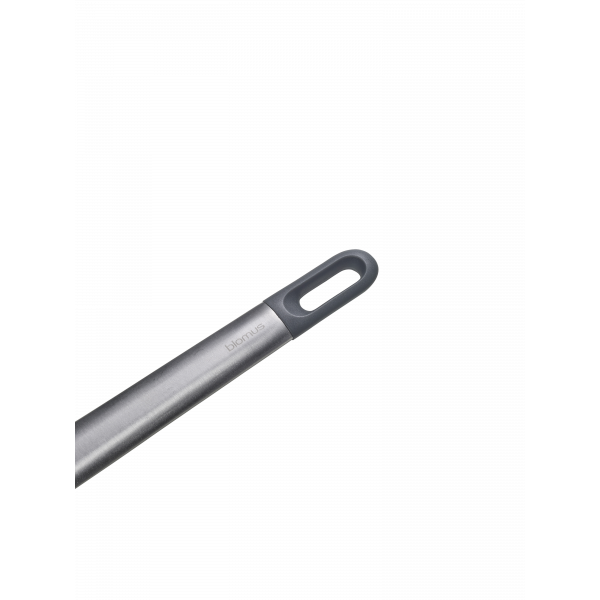 Stylish stainless steel spatula with ergonomic handle for efficient cooking.