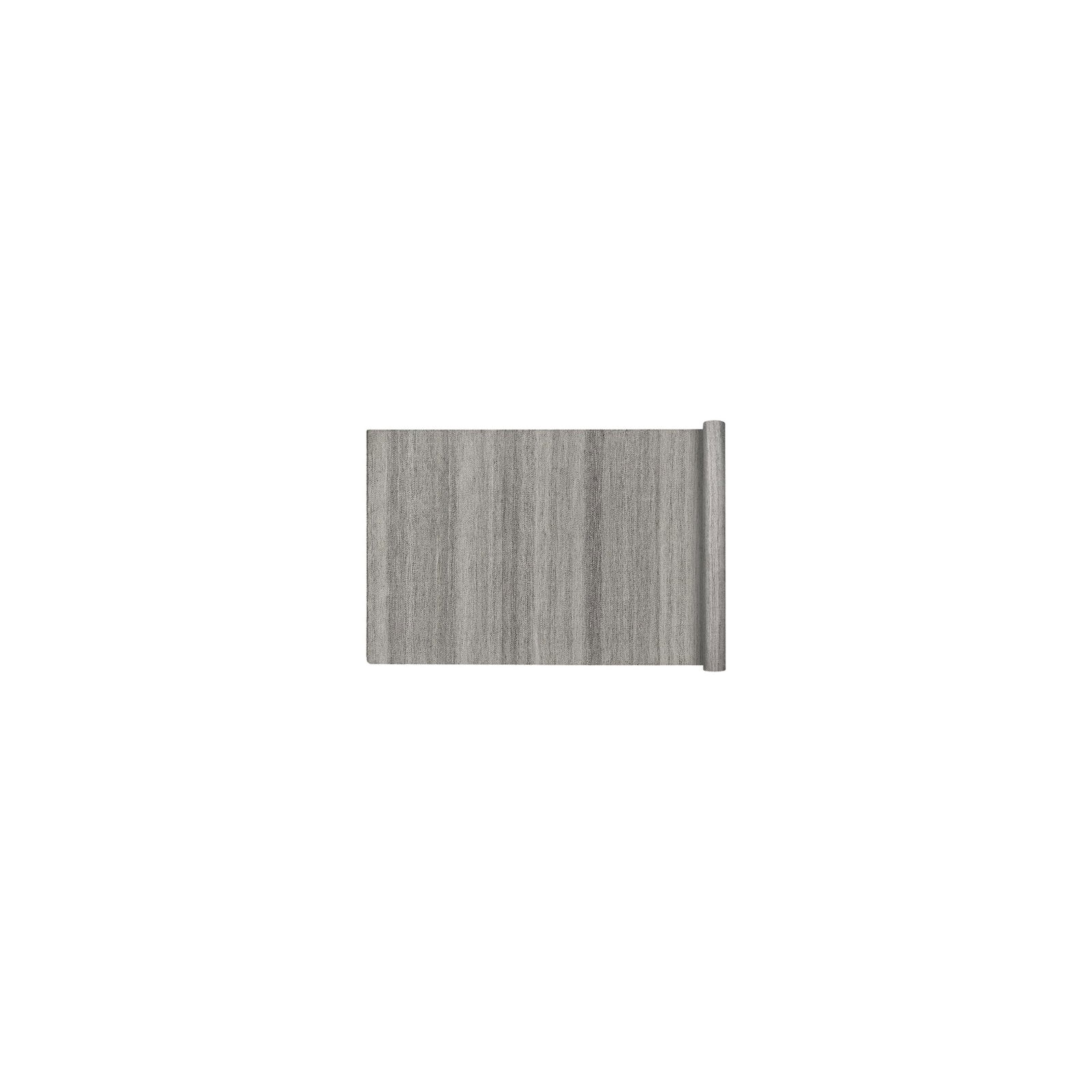 Gray textured wallpaper roll on a white background for modern interior design.