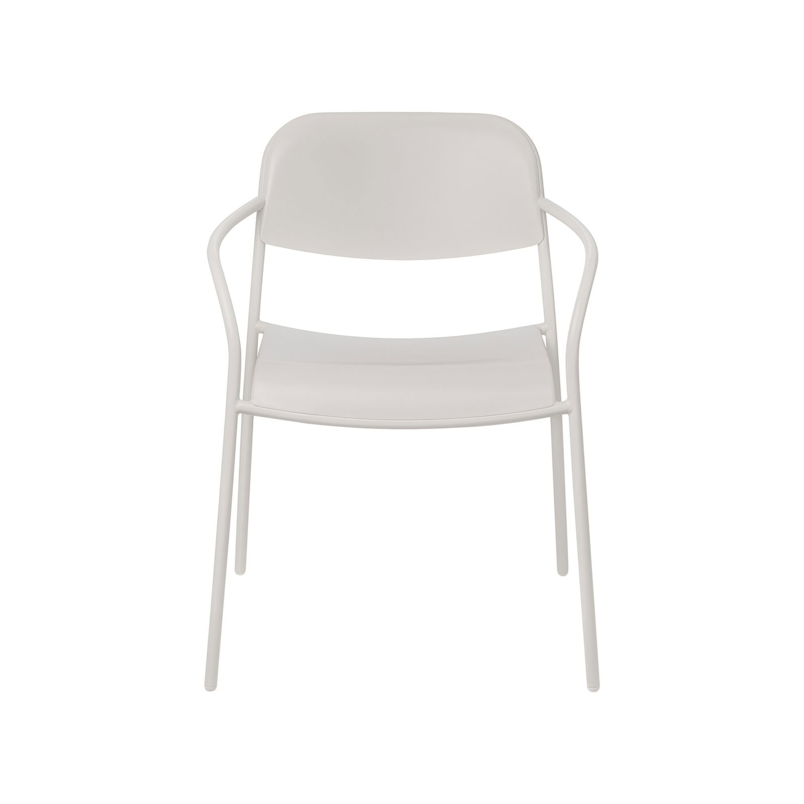 Modern white chair with minimalistic design and sleek lines for stylish decor.