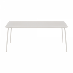 Moderner weißer Tisch mit schlankem Design und minimalistischen Beinen, perfekt für jeden Raum.