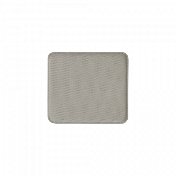 Simple gray fabric mouse pad on a white background.