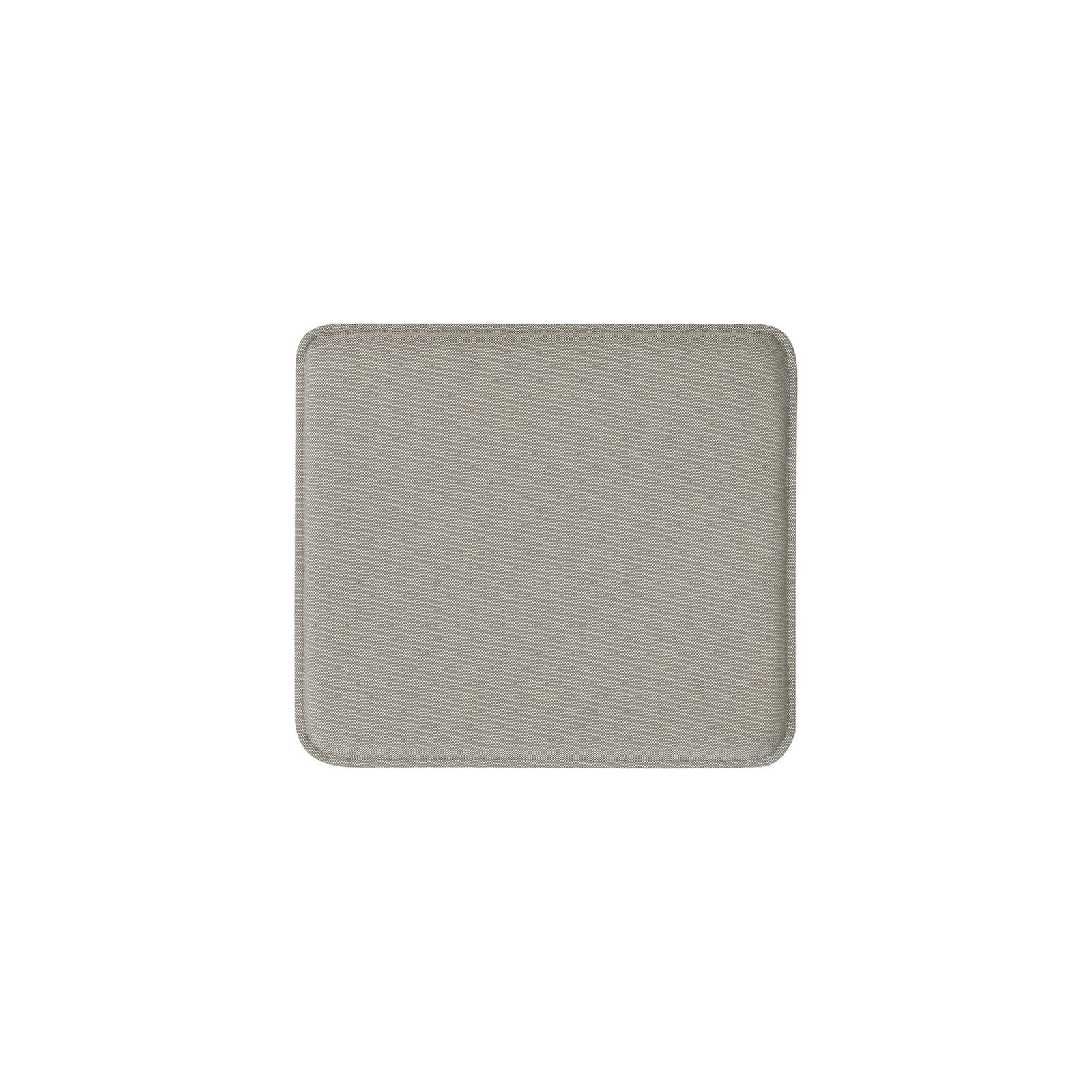 Simple gray fabric mouse pad on a white background.