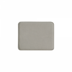 Light gray fabric placemat on a white background for modern dining settings.