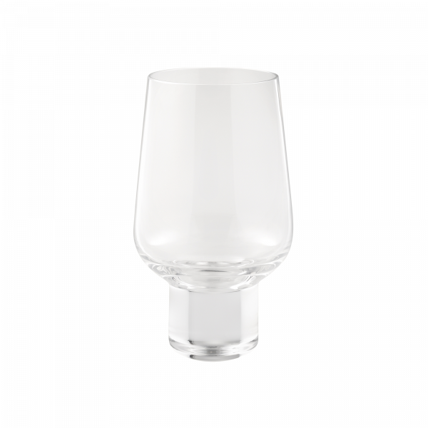 Elegantes klares Glas mit einem einzigartigen konischen Design und einem stabilen Fuß für stilvolles Servieren.