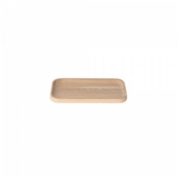 Wooden serving tray with smooth edges and a natural finish for home decor.