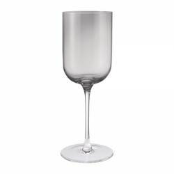 Elegant clear glass goblet on a white background, perfect for formal dining occasions.