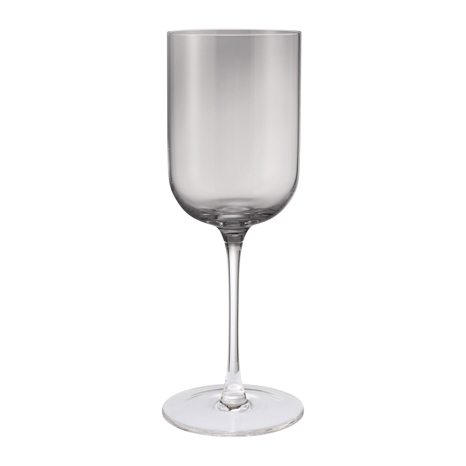 Elegantes klares Glaspokal auf weißem Hintergrund, perfekt für formelle Dinneranlässe.