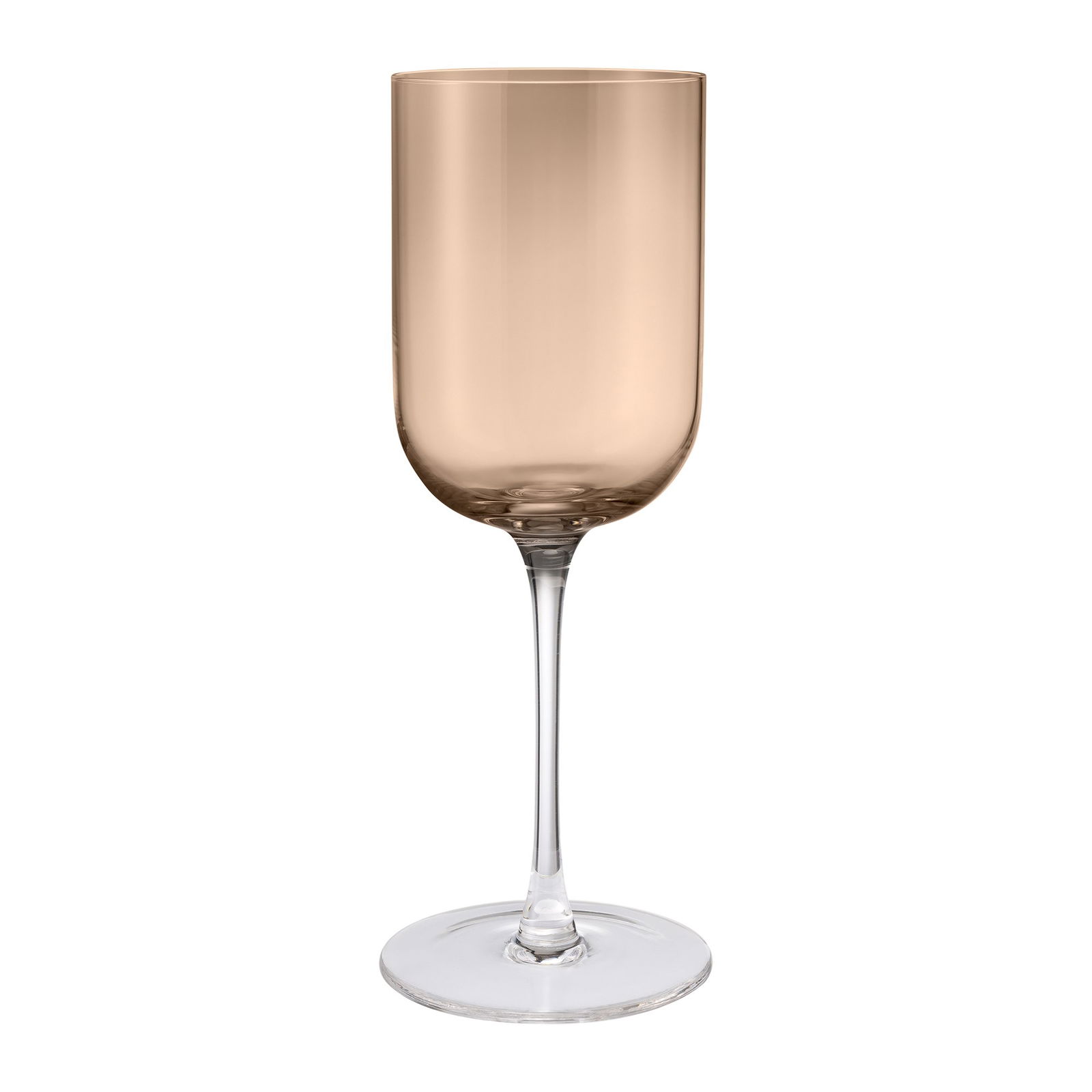 Elegantes roségoldenes Weinglas mit schlankem Stil und klarem Fuß, perfekt für besondere Anlässe.