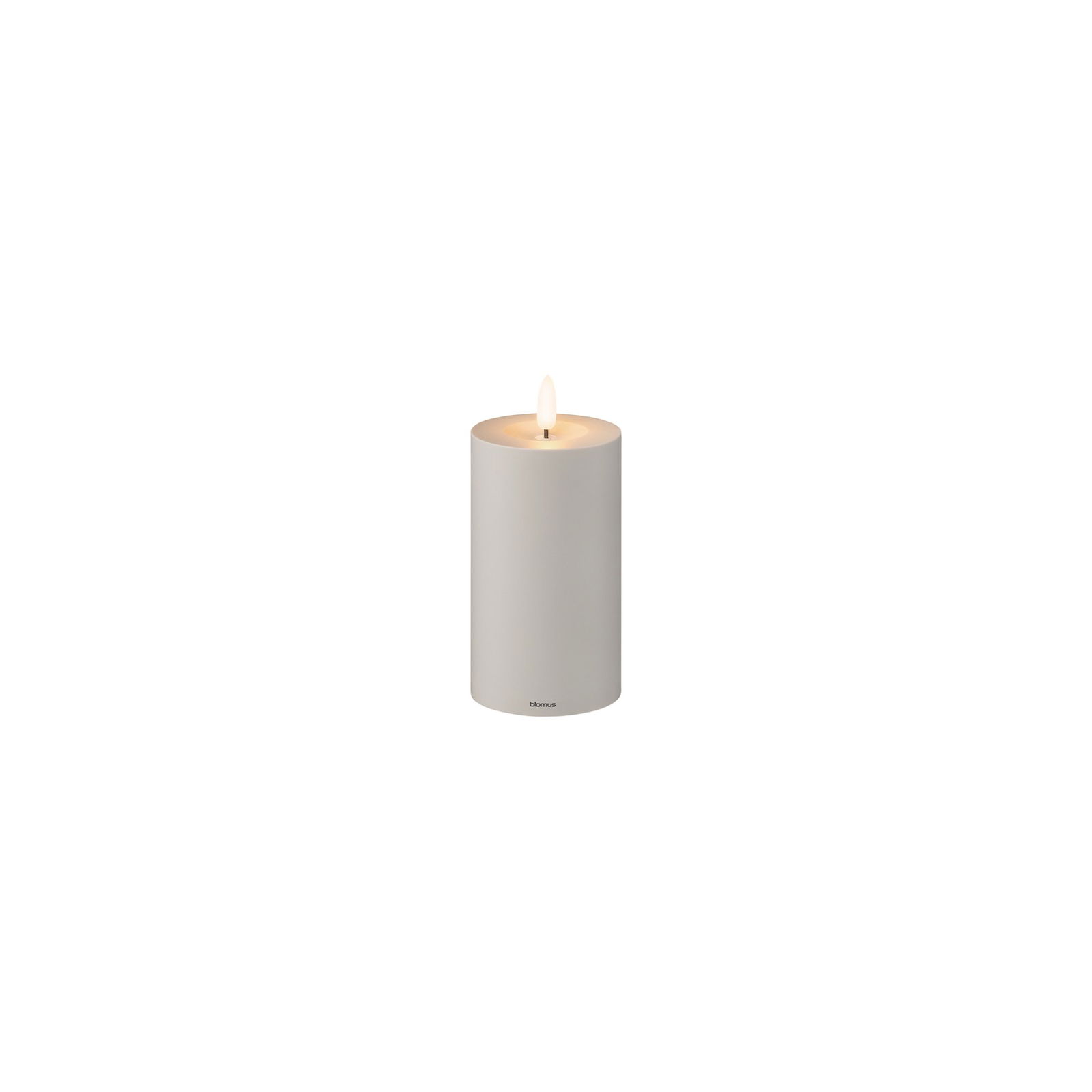 Elegant white candle with a soft glow, perfect for home decor or relaxation ambiance.