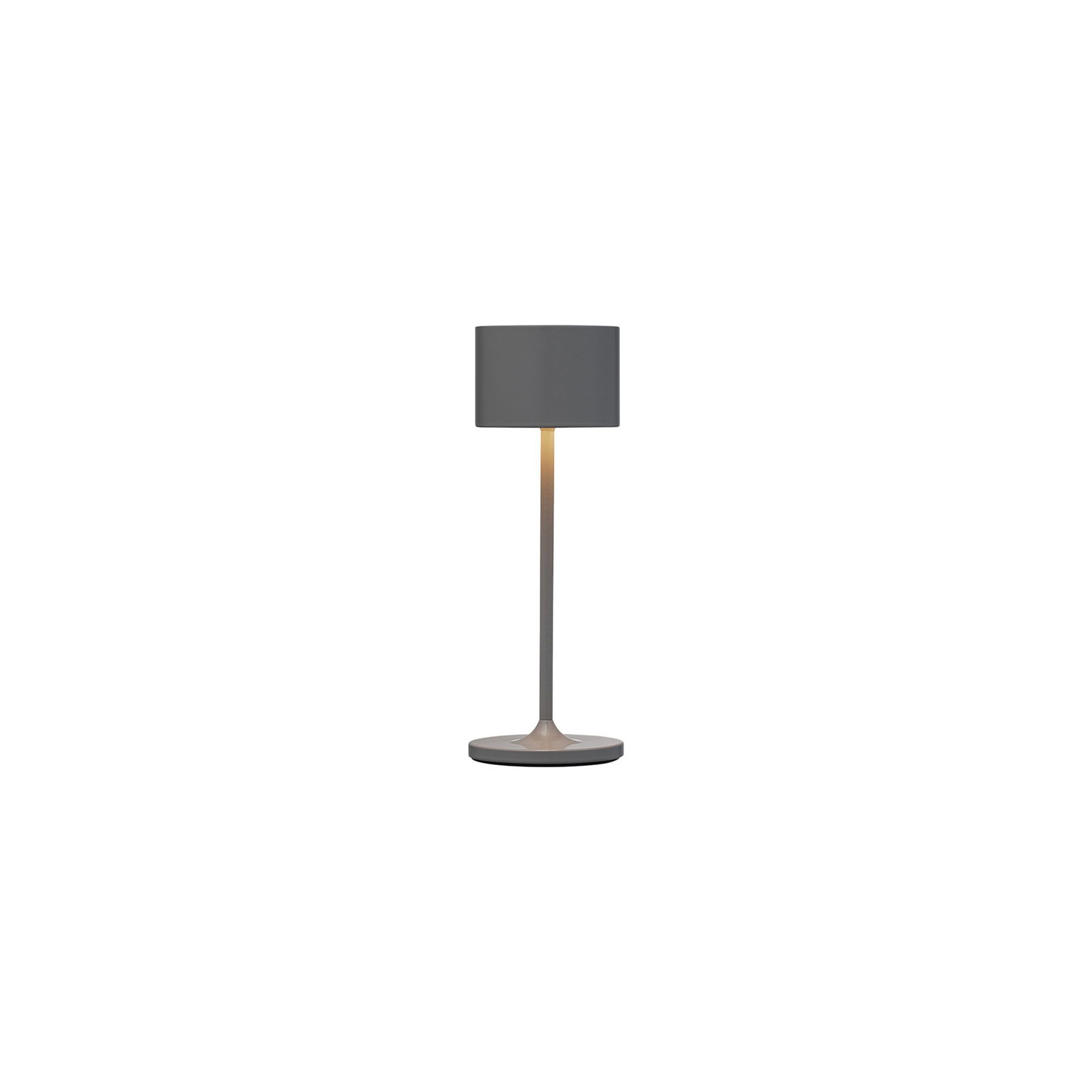 Moderne graue Tischlampe mit minimalistischer Gestaltung, perfekt für stilvolle Wohnkultur.