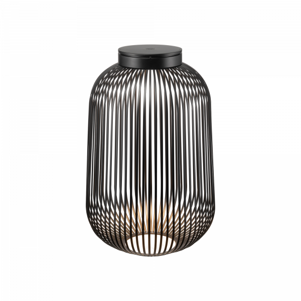 Moderne schwarze Draht-Pendelleuchte mit einem schlanken, minimalistischen Design.