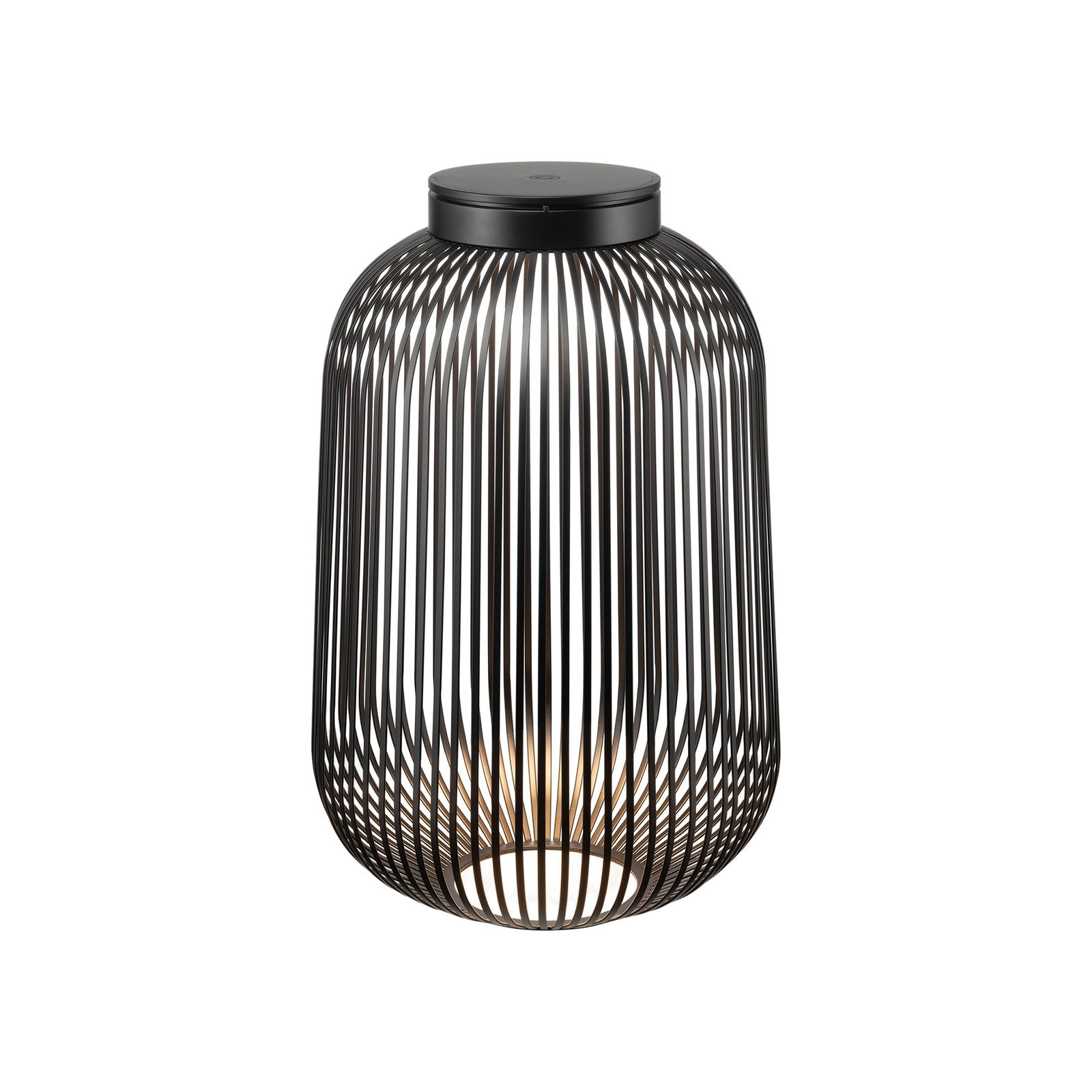 Moderne schwarze Draht-Pendelleuchte mit einem schlanken, minimalistischen Design.