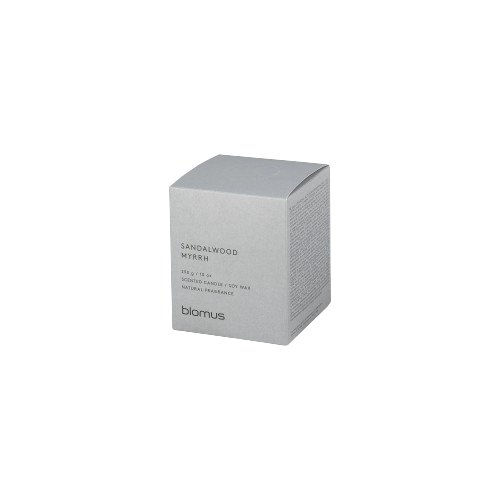 Small, gray packaging box with minimalistic design and text placeholders.