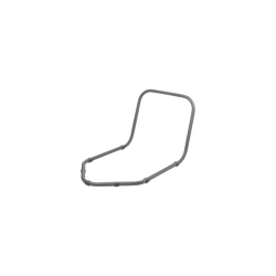 Abstracte Kontur eines Schuhs im minimalistischen Design auf einem weißen Hintergrund.