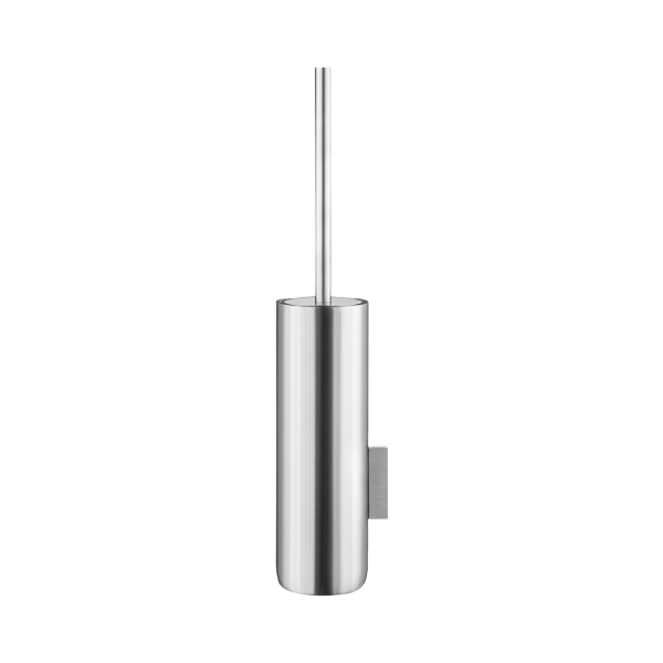 Eleganter Toilettenbürstenhalter aus Edelstahl mit minimalistischem Design.