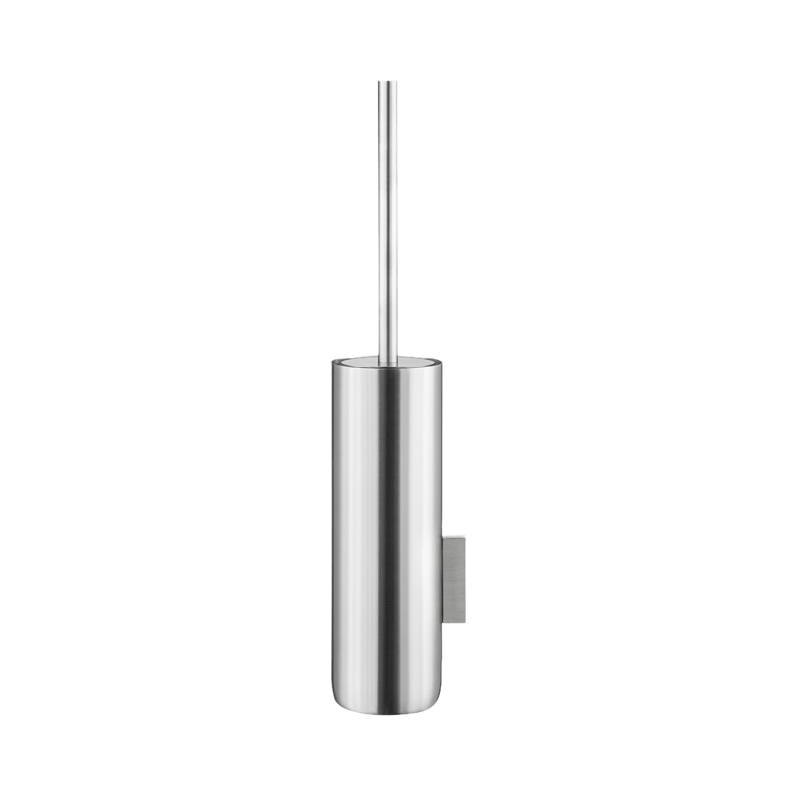 Eleganter Toilettenbürstenhalter aus Edelstahl mit minimalistischem Design.