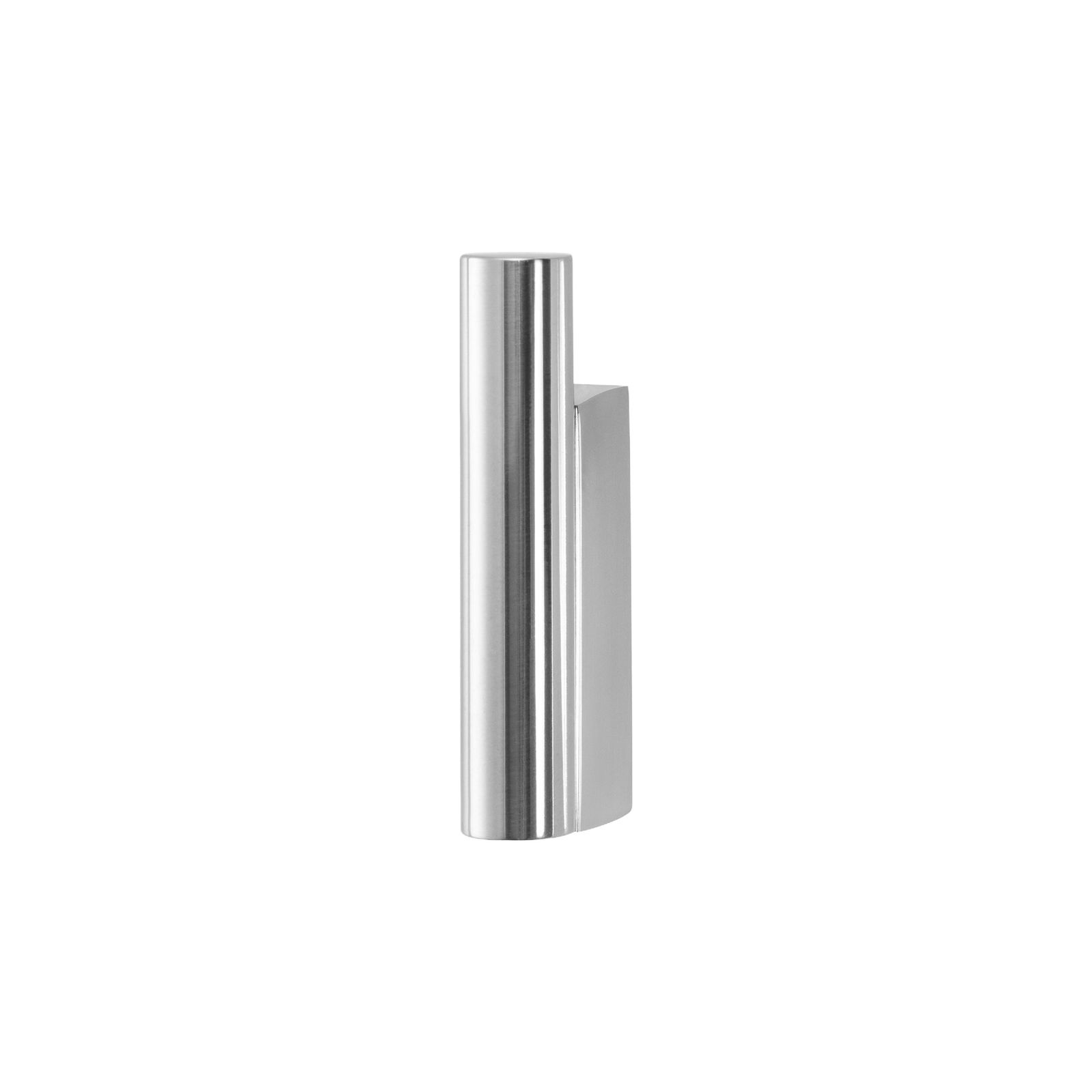 Sleek modern stainless steel door handle with a minimalist design for contemporary decor.