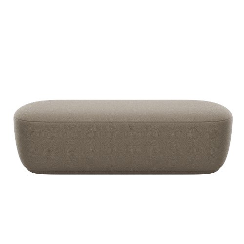 Moderner minimalistischer beiger Sofa mit glatten Linien und einem eleganten Design.