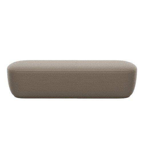 Sleek, modern beige bench for stylish home or office decor.