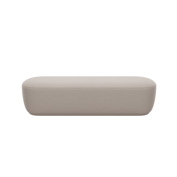 Minimalist light beige soap on a simple white background for a clean aesthetic.
