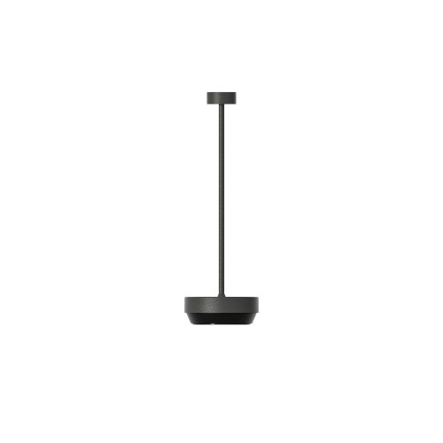 Eine minimalistische schwarze Computermaus auf einem weißen Hintergrund.