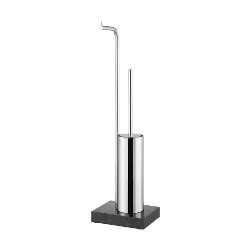 Stylischer Badezimmer-Bürstenhalter aus Edelstahl mit einem eleganten Design und modernem Ästhetik.