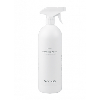 Blomus Outdoor-Textilreiniger in einer weißen Sprühflasche.