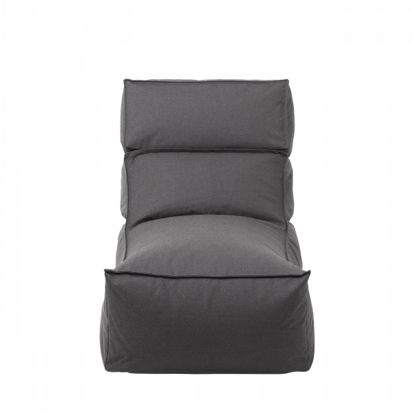 Modern gray bean bag chair with a cozy and ergonomic design for comfortable seating.