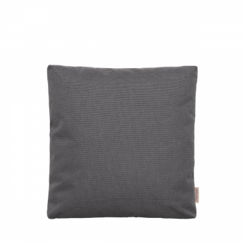 Grey decorative throw pillow with a simple design for modern interiors.