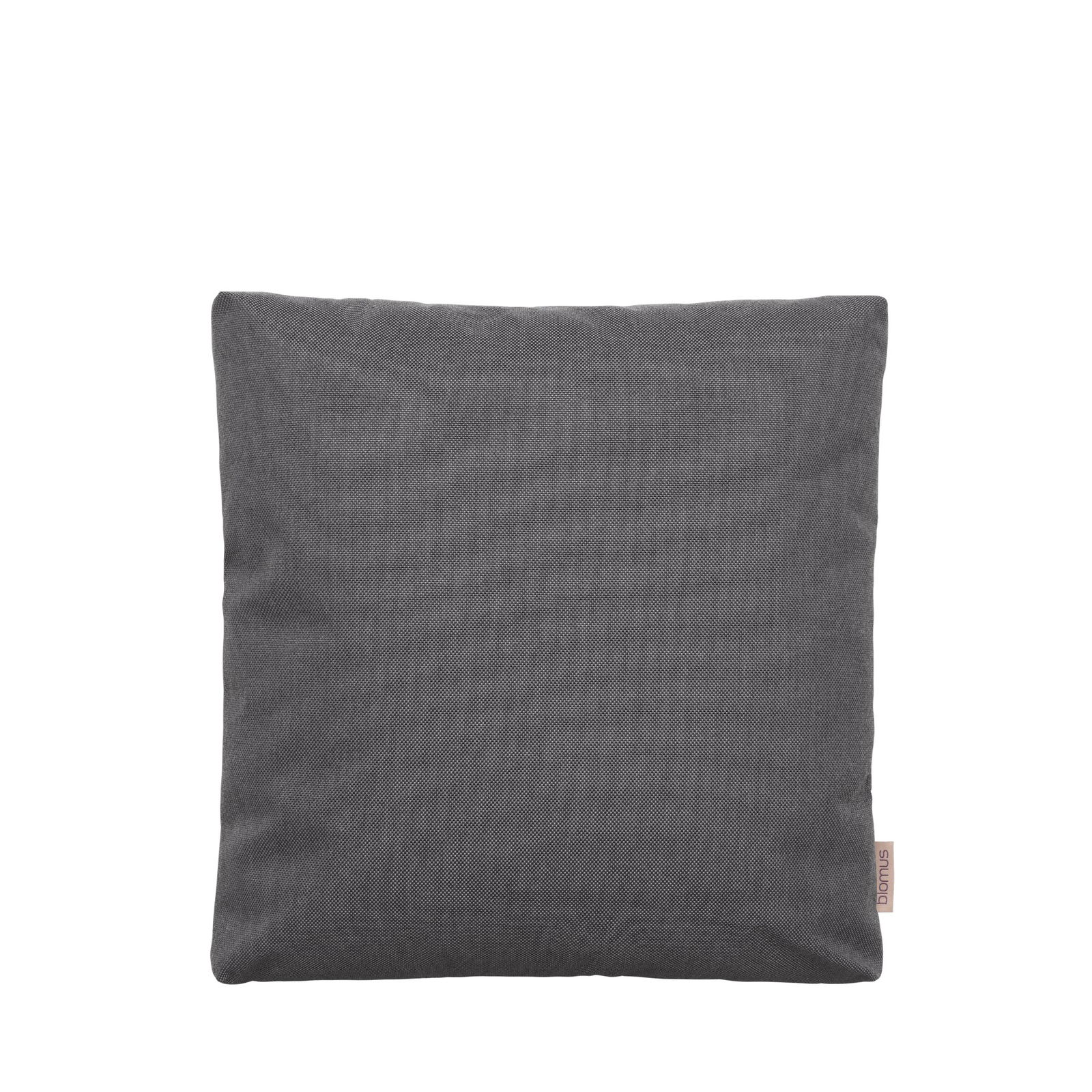 Grey decorative throw pillow with a simple design for modern interiors.