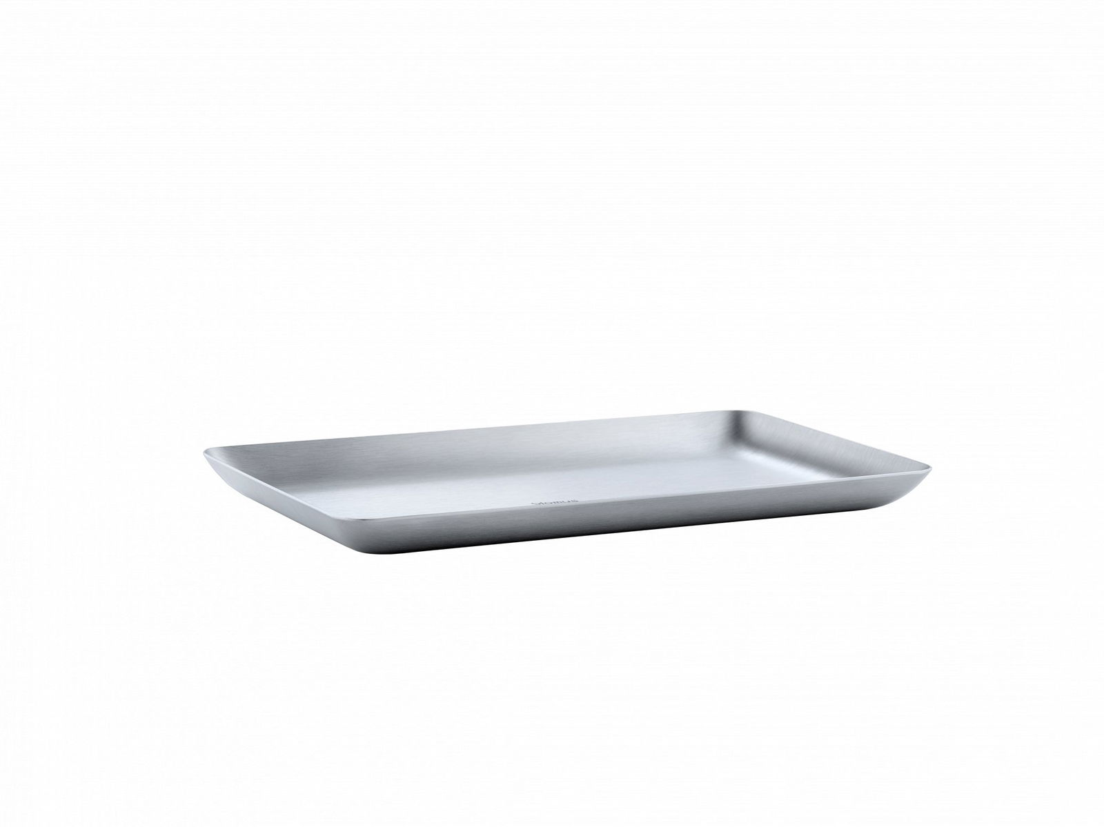 Elegantes Serviertablett aus Edelstahl mit modernem Design für vielseitigen Einsatz beim Essen.