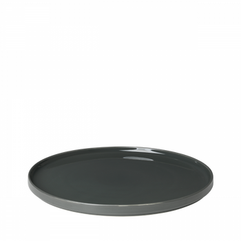 Moderne graue Keramikplatte mit glatter Oberfläche und minimalistischem Design.