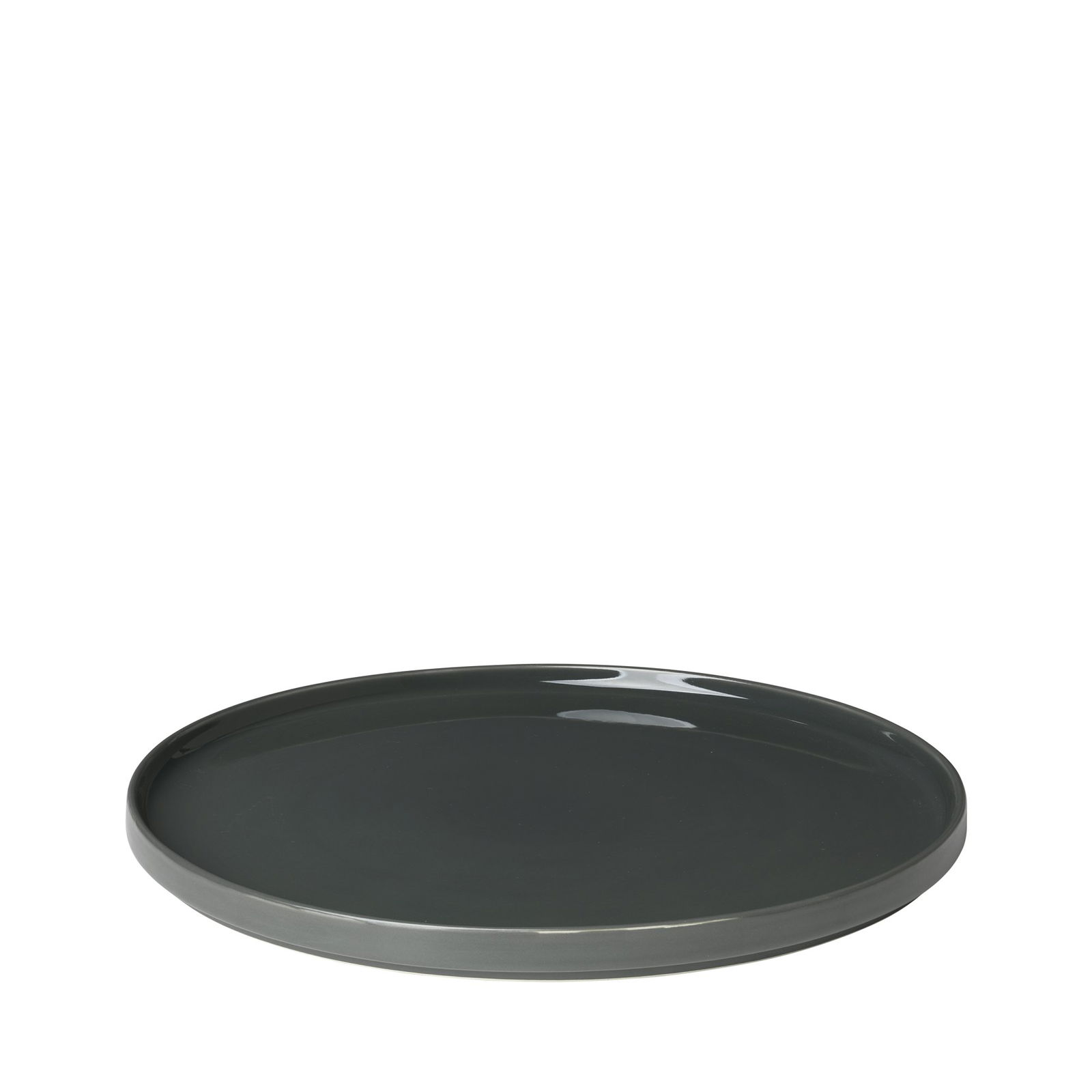 Moderne graue Keramikplatte mit glatter Oberfläche und minimalistischem Design.