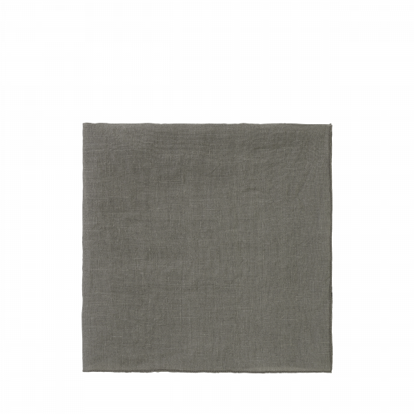 Gray linen cloth square for dining or home décor use.