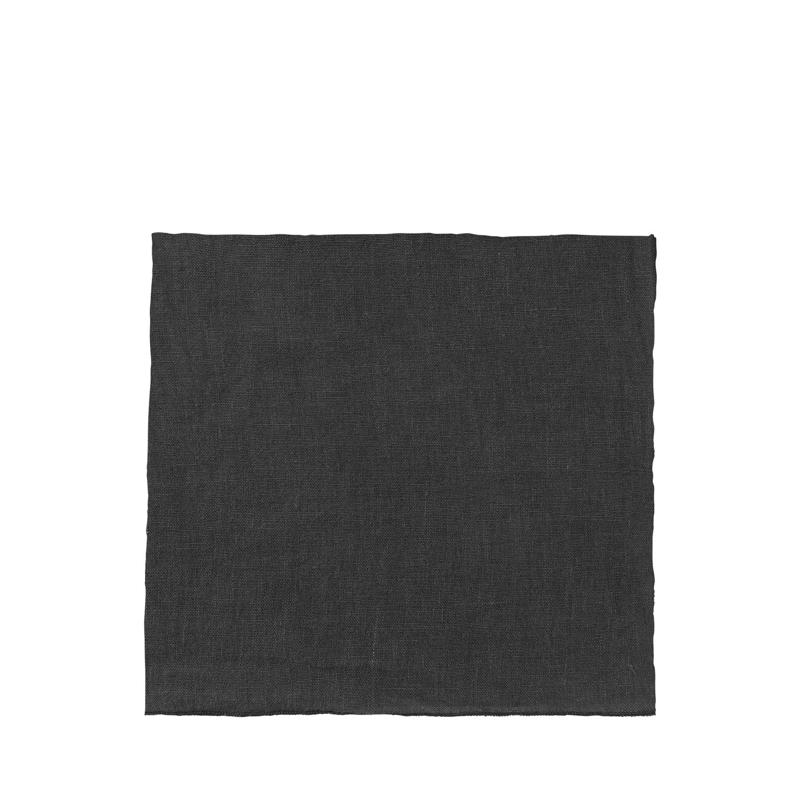 Black linen fabric square for stylish home decor or artisan crafting projects.