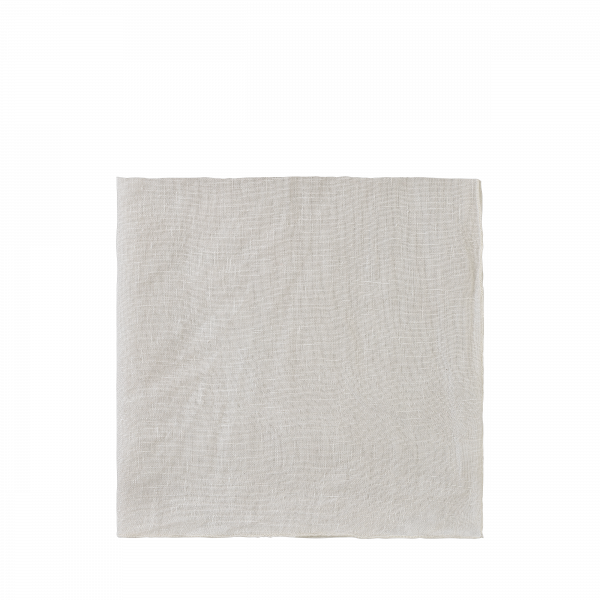 Neutral linen fabric square for versatile home decor and crafting projects.