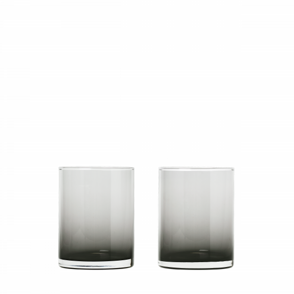 Two elegant gradient glasses in black and white on a dark background.
