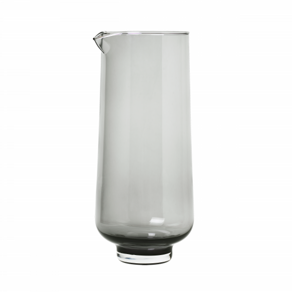 Eleganter hoher Glaskrug mit schickem Design, perfekt zum Servieren von Getränken.
