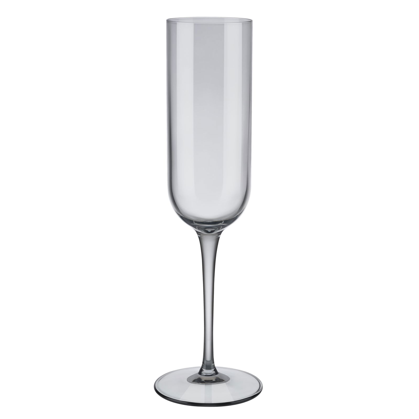 Elegant tall champagne flute on a black background, perfect for celebrations.