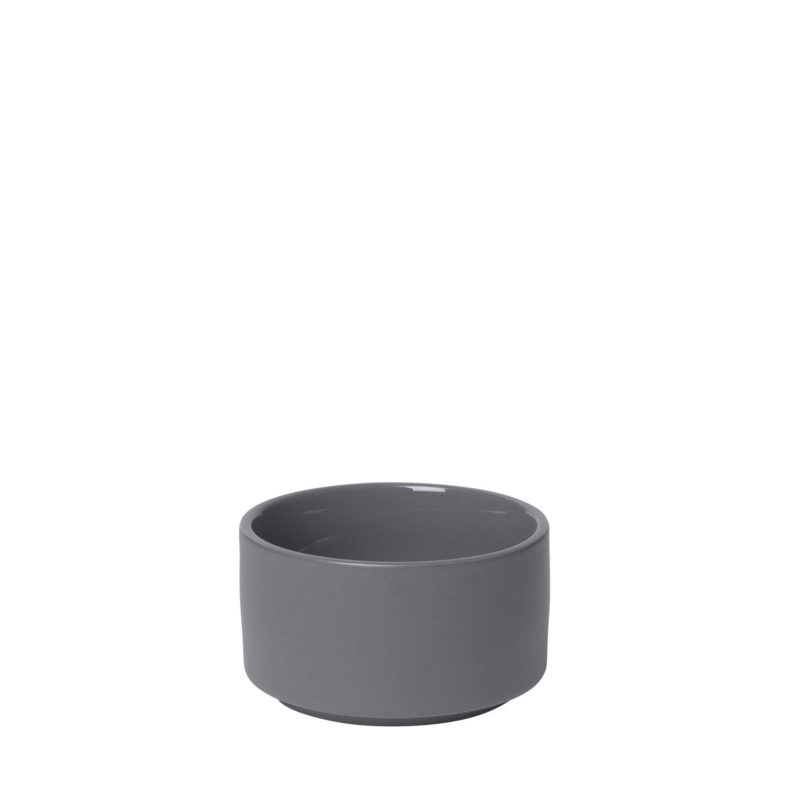 Grau keramische Schüssel mit glatter Oberfläche und modernem Design, perfekt zum Servieren.