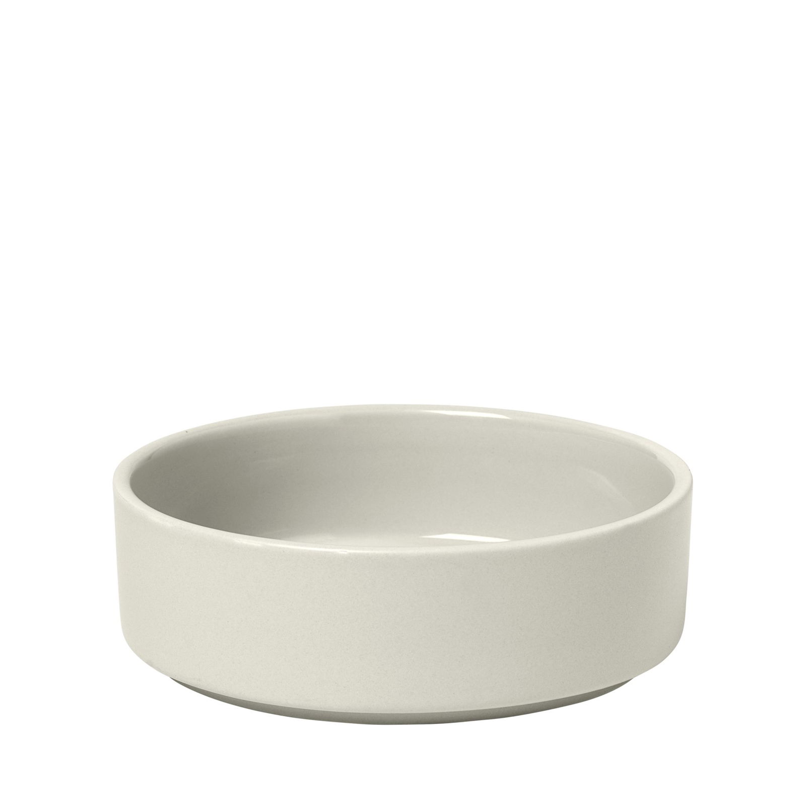 Simple gray ceramic bowl with a smooth finish and round shape.