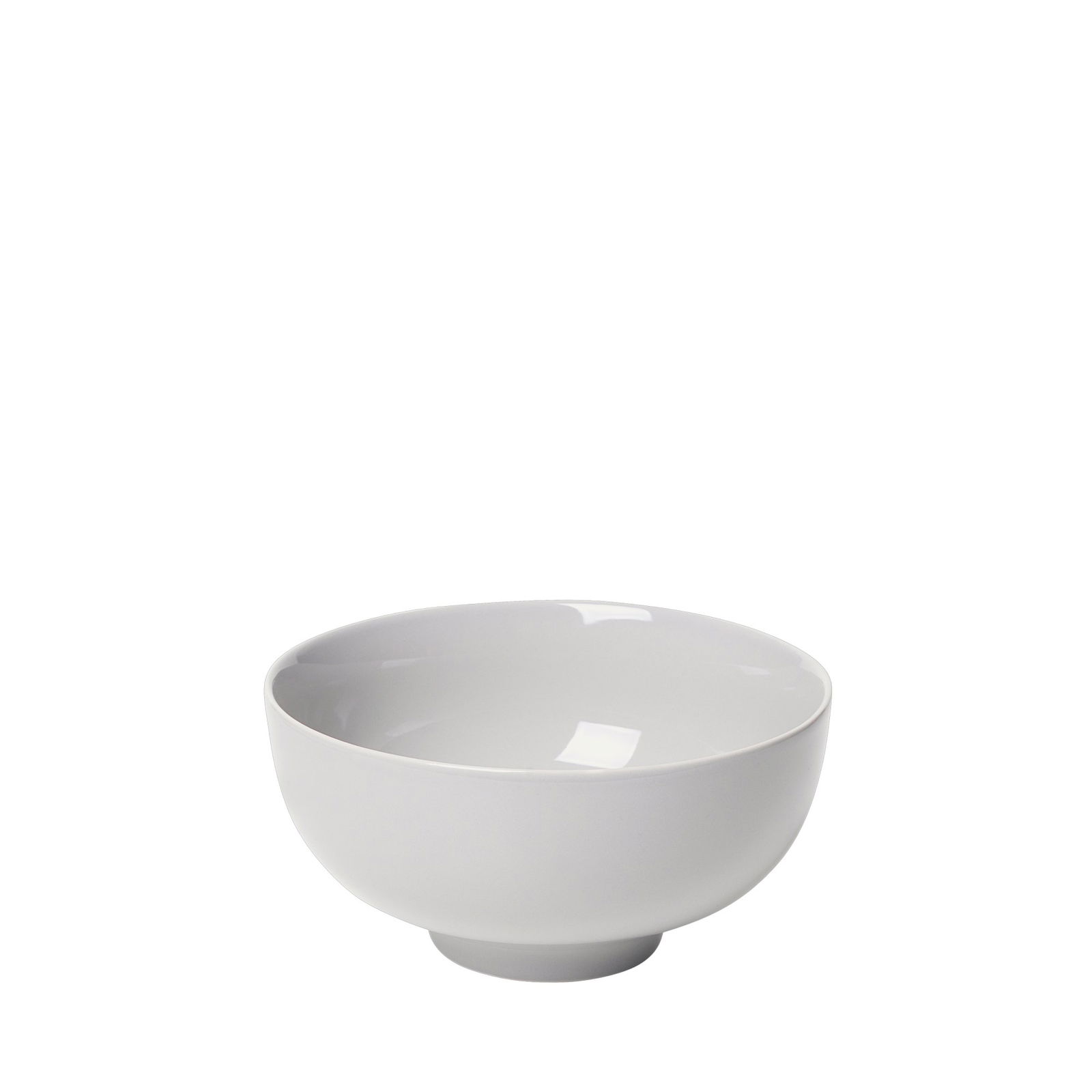 White ceramic bowl with a smooth finish against a black background.