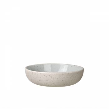 Elegante Keramikschüssel mit einem gesprenkelten Design auf schwarzem Hintergrund.