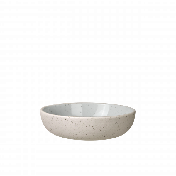 Elegante Keramikschüssel mit einem gesprenkelten Design auf schwarzem Hintergrund.