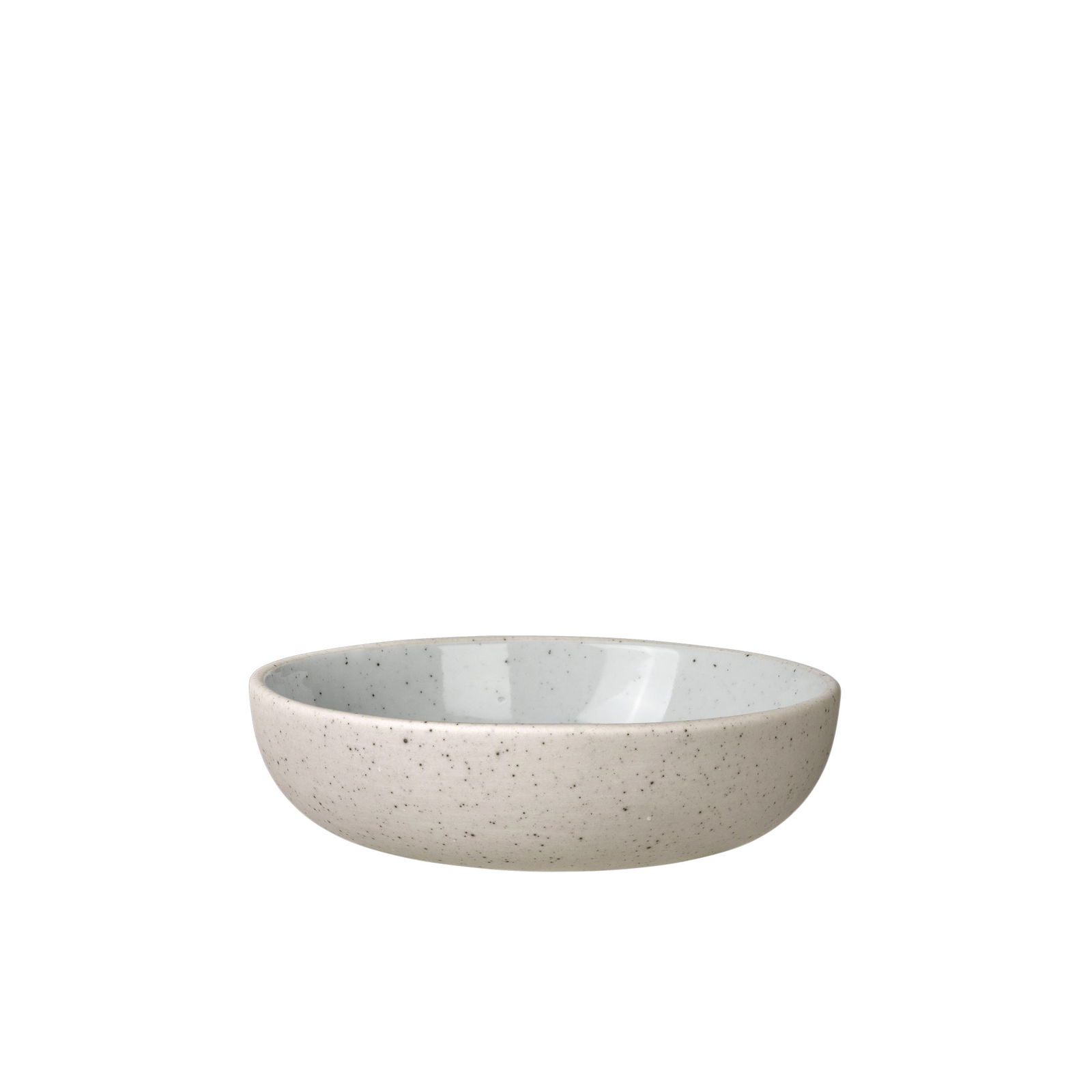 Elegante Keramikschüssel mit einem gesprenkelten Design auf schwarzem Hintergrund.