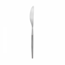 Stainless steel knife with a sleek design and a textured handle for better grip.