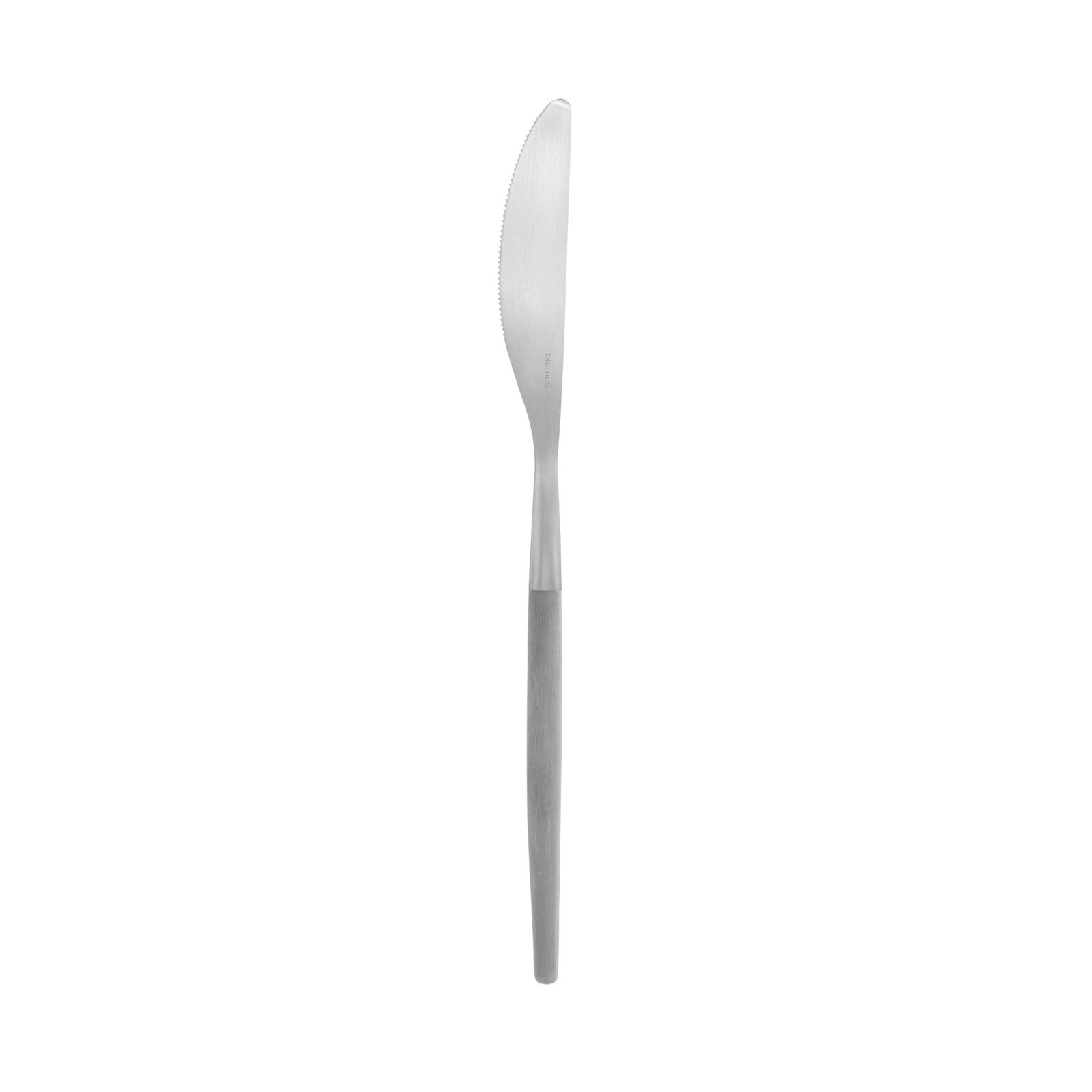 Stainless steel knife with a sleek design and a textured handle for better grip.